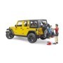 Bruder Jeep Wrangler Unlimited Rubicon cu bicicleta si ciclist